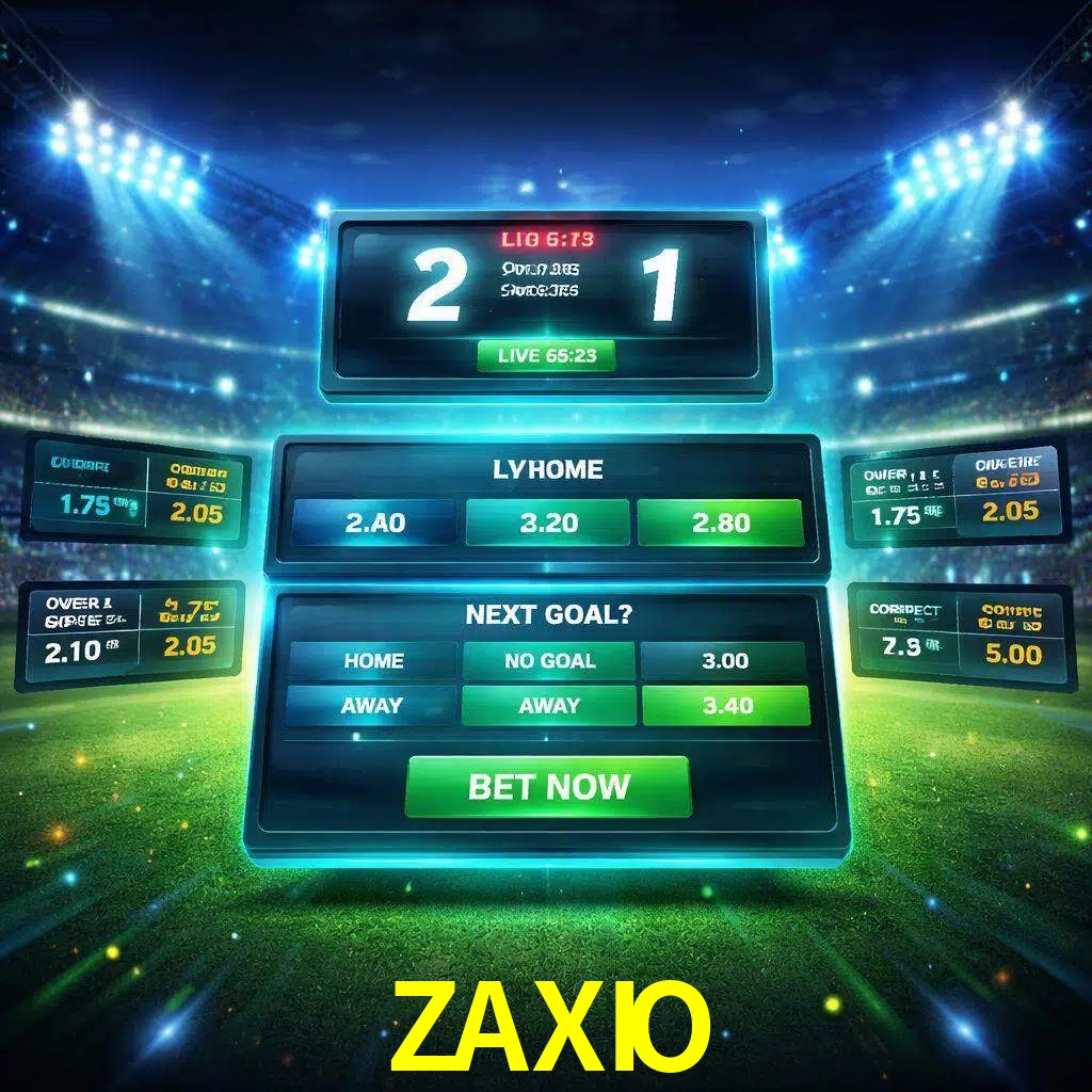 Vista de apuestas en vivo ZAXIO durante un partido en curso